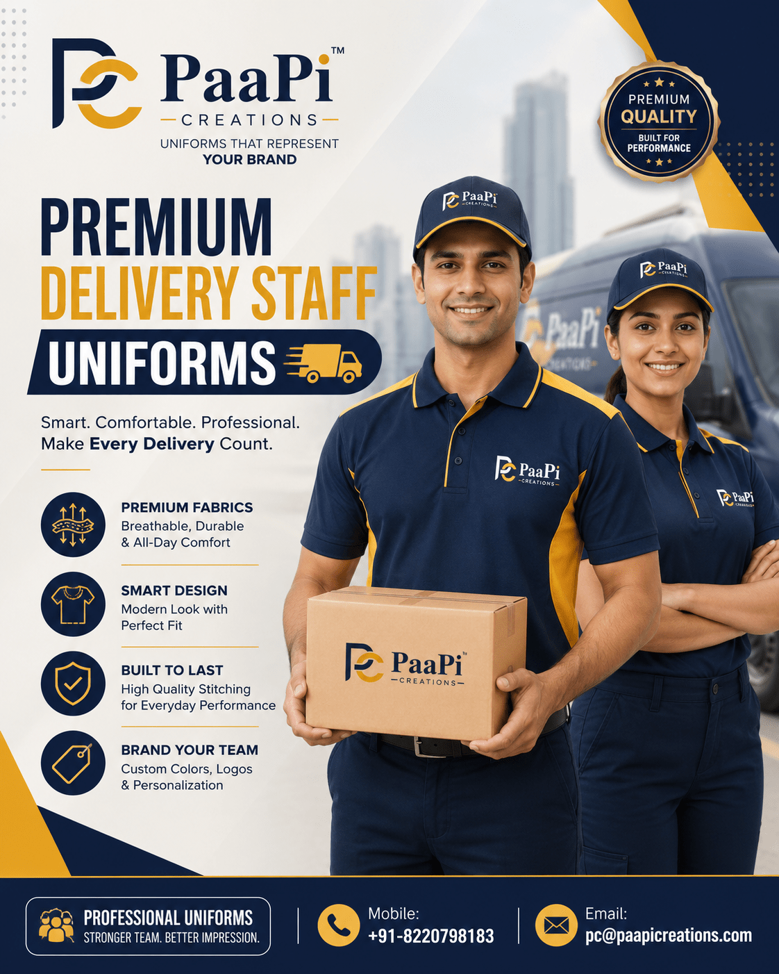 Premium Delivery Staff Uniforms