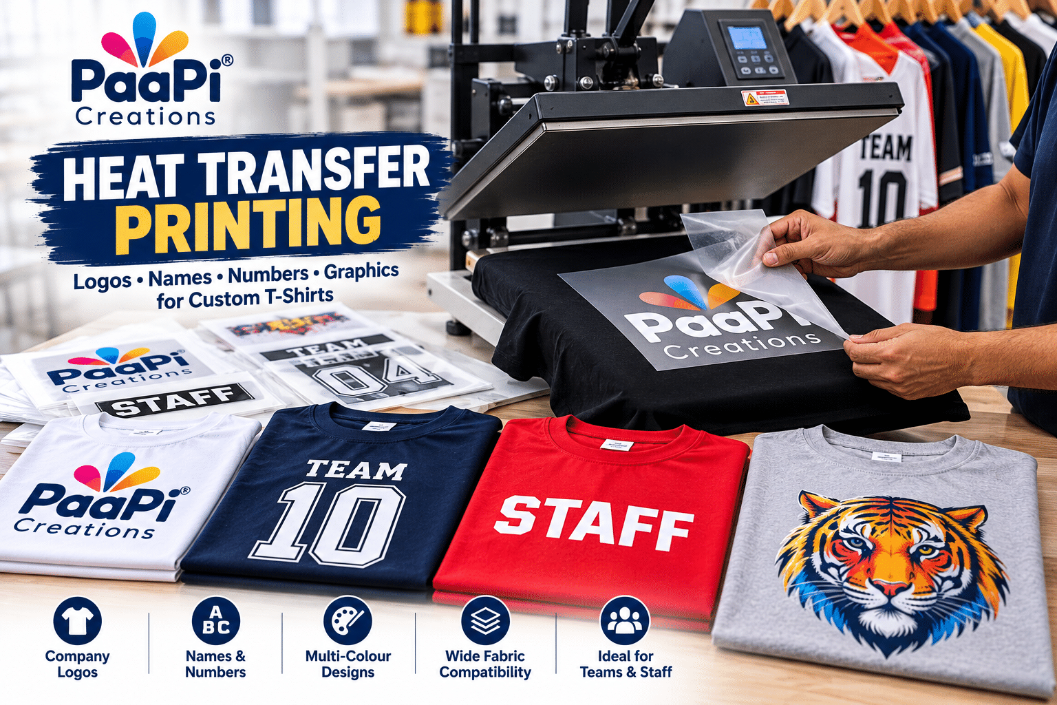 Heat Transfer Printing for Custom T-Shirts