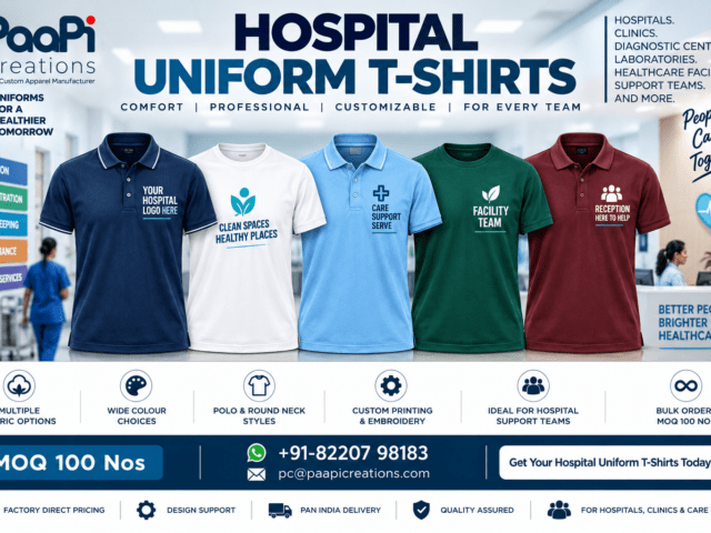 Hospital Uniform T-Shirts for healthcare support staff