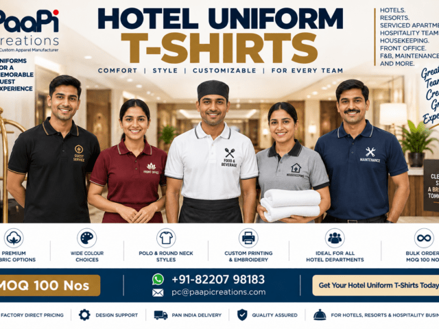 Hotel Uniform T-Shirts for hospitality staff