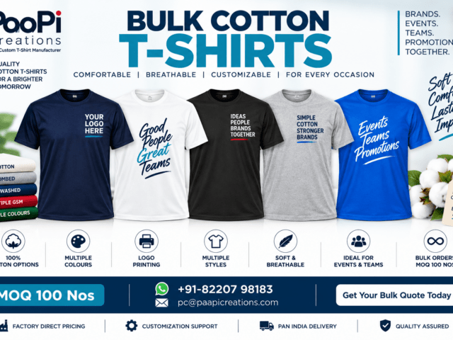 Bulk Cotton T-Shirts for staff events and promotions