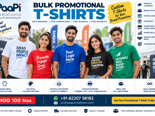 Bulk Promotional T-Shirts for brands campaigns and events