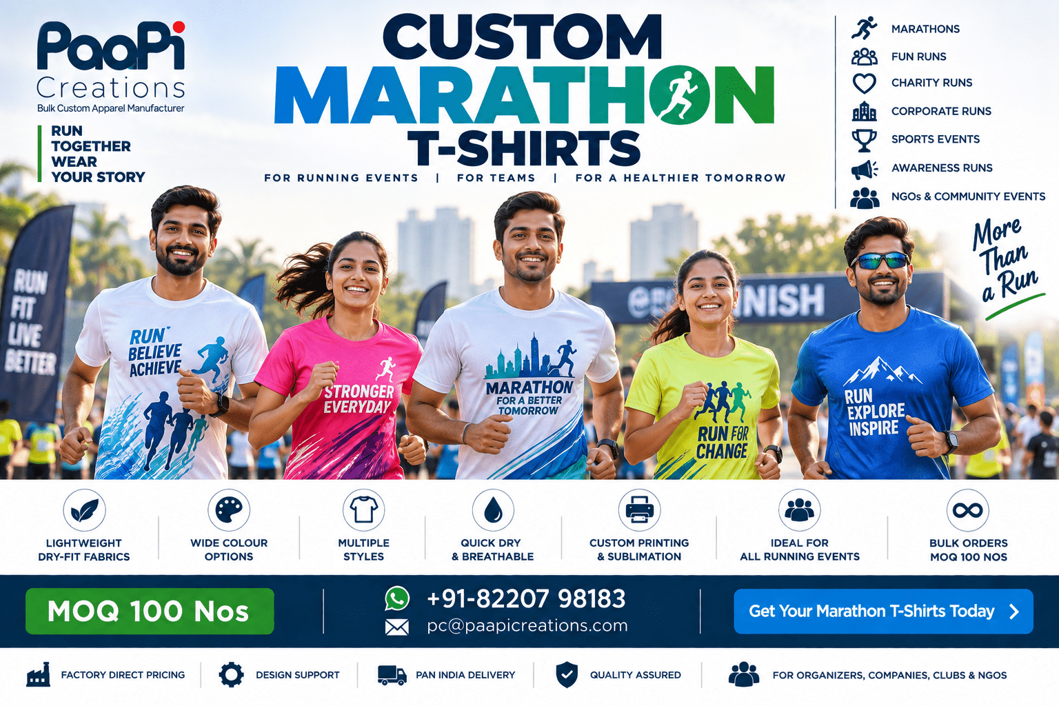 Custom Marathon T-Shirts for running events and races