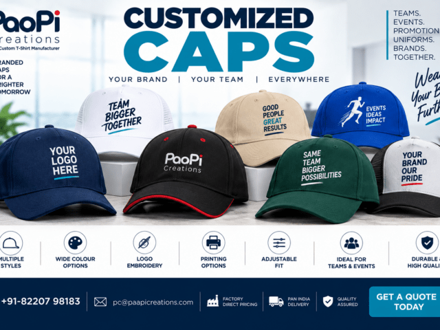 Customized Caps for staff events and promotions