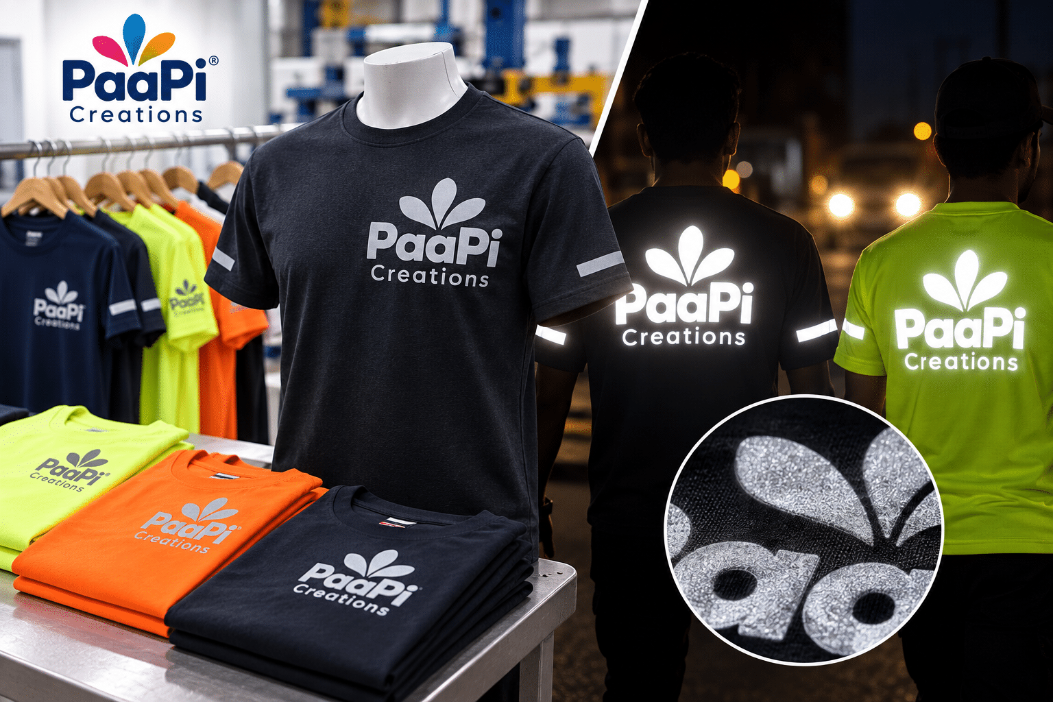 Reflective Printing on Custom T-Shirts
