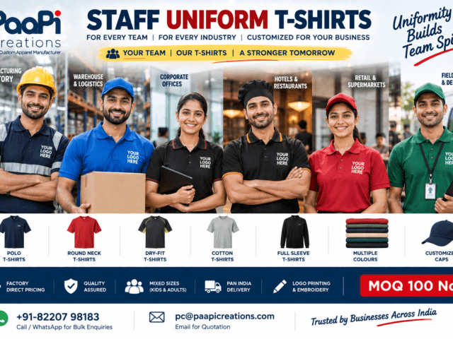 Staff Uniform T-Shirts for company factory and warehouse staff