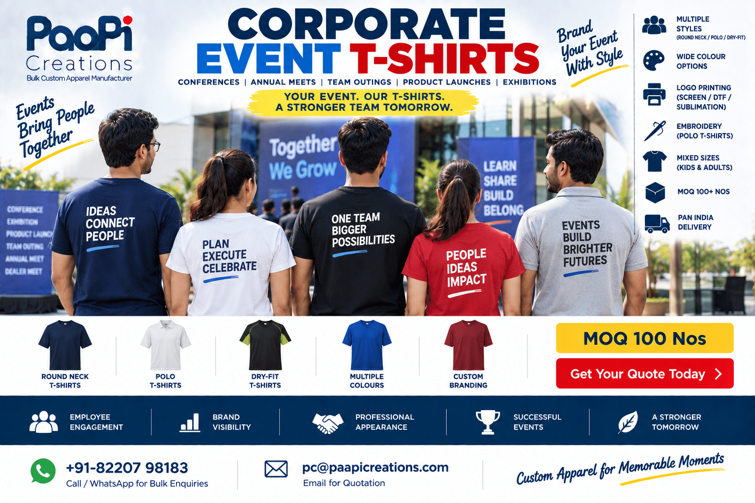 Corporate Event T-Shirts for company events and employees