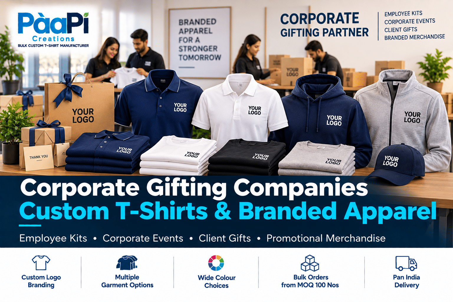 Corporate Gifting T-Shirts and custom branded apparel for companies