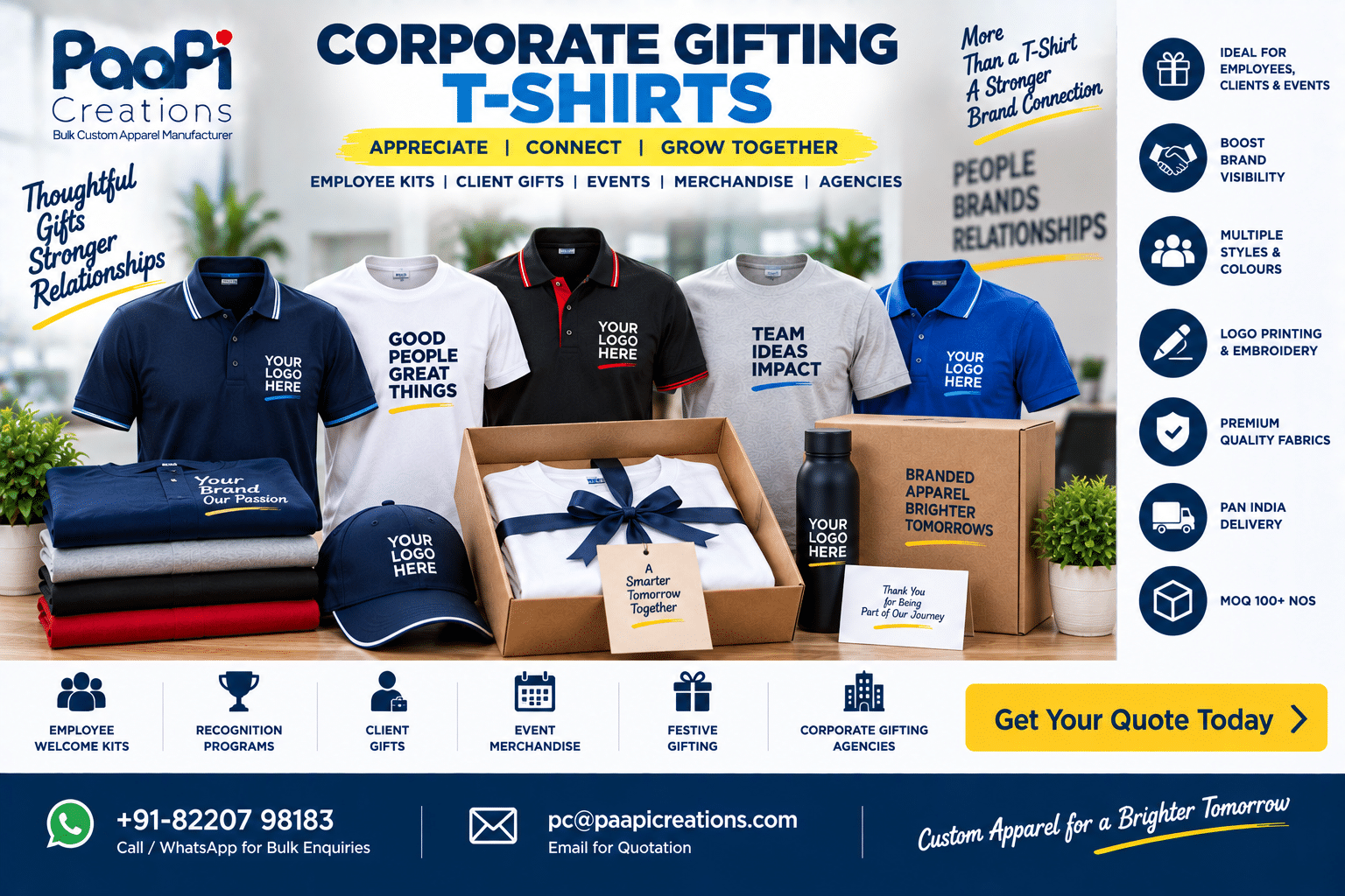 Corporate Gifting T-Shirts for employee and client gifts