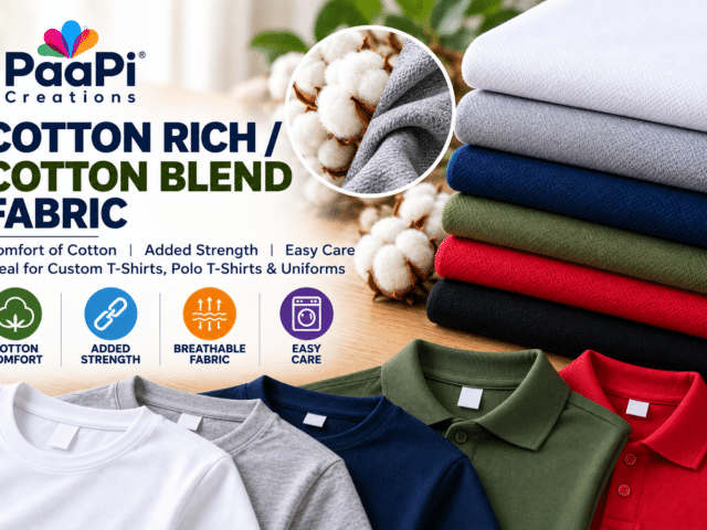 Cotton Blend Fabric for Custom T-Shirts and Polo T-Shirts