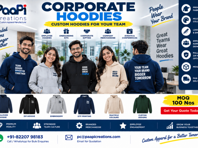 Custom Corporate Hoodies for employees and company teams