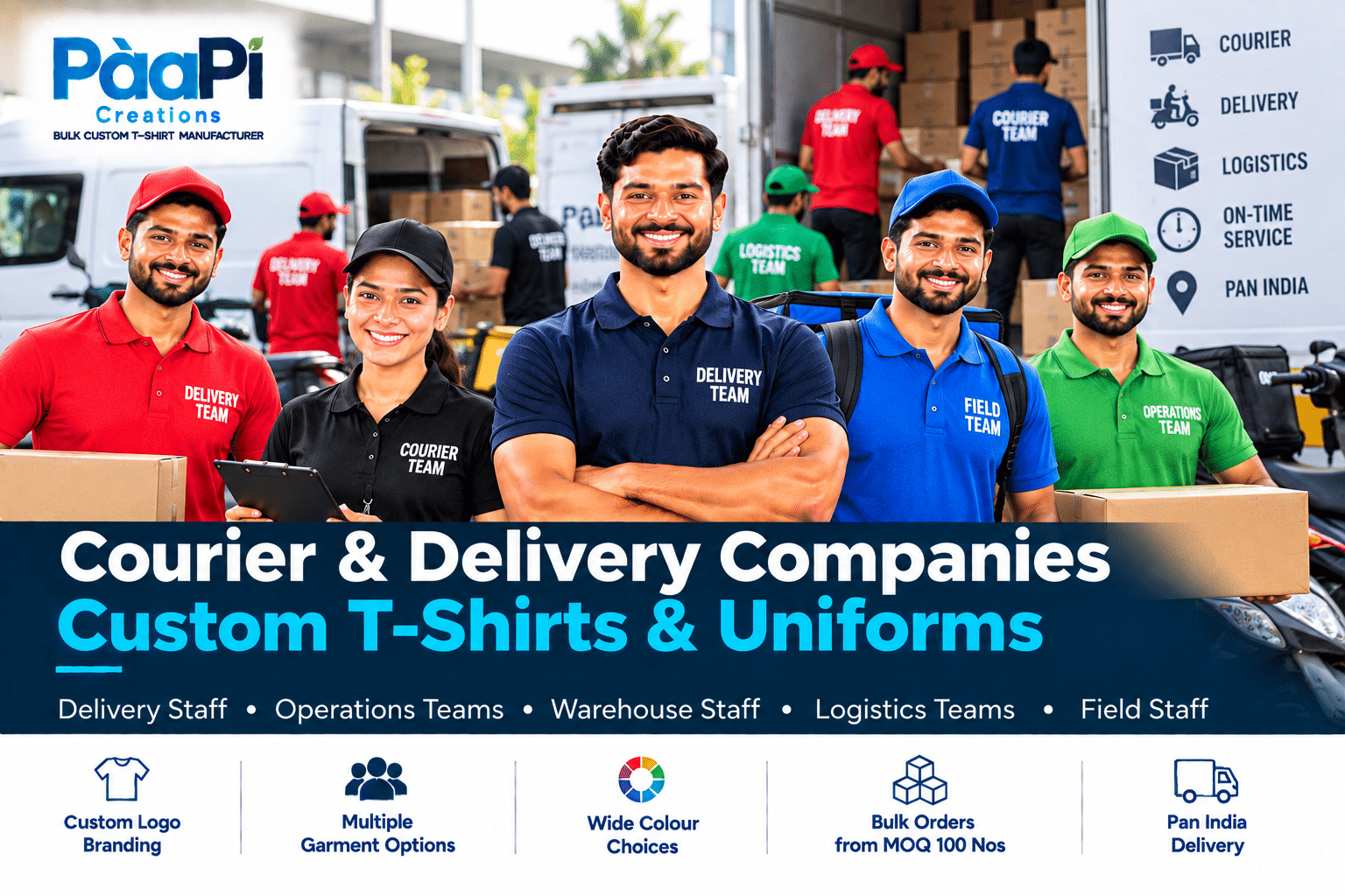 Delivery Staff T-Shirts for courier and last-mile delivery teams