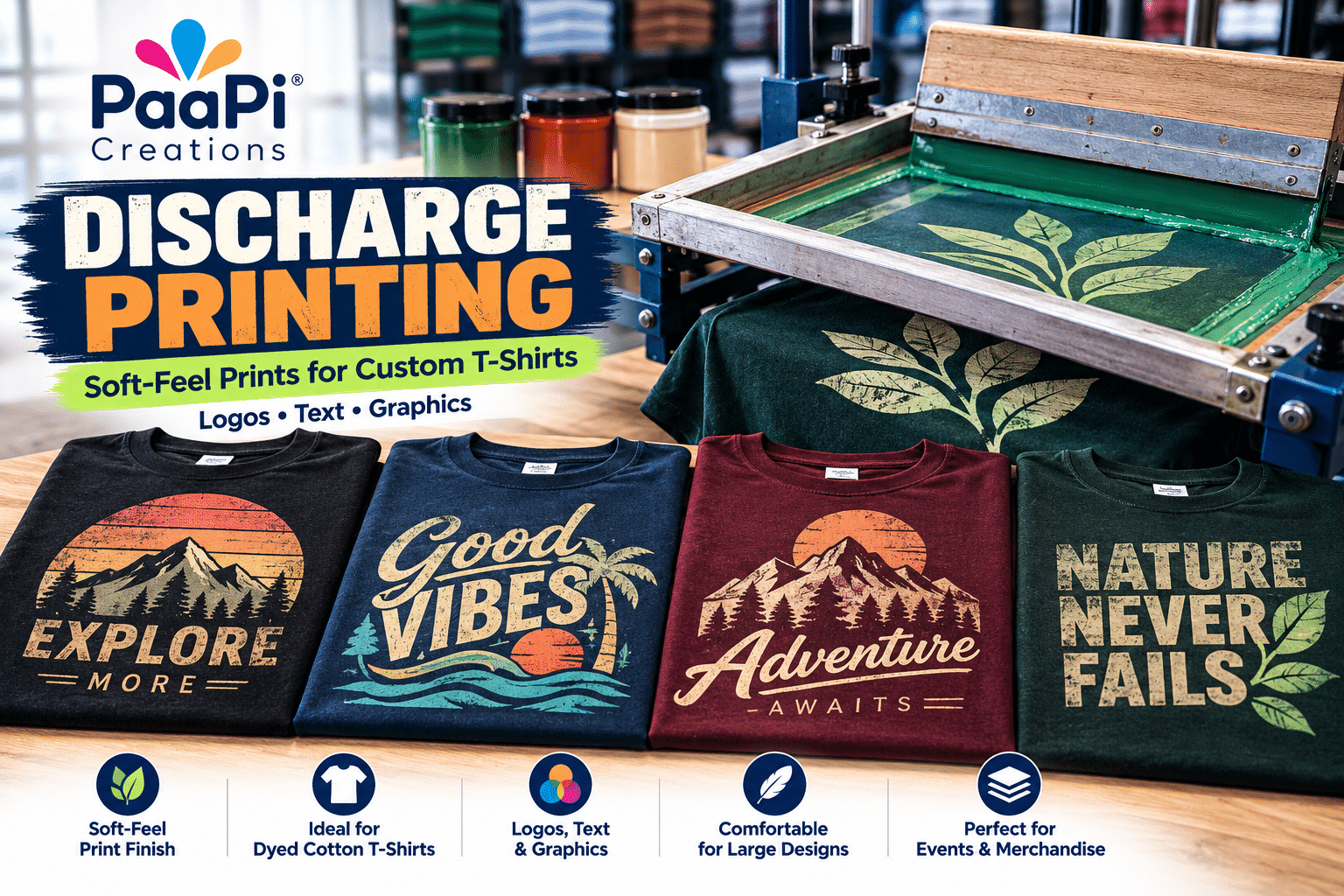 Discharge Printing for Custom T-Shirts