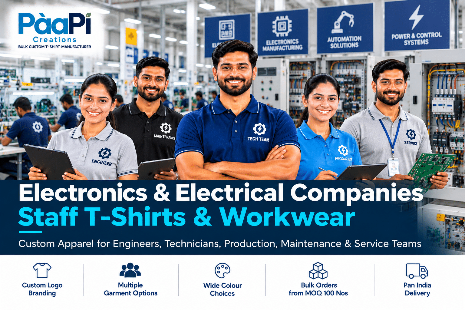 Electrical Staff T-Shirts for engineers technicians and production teams