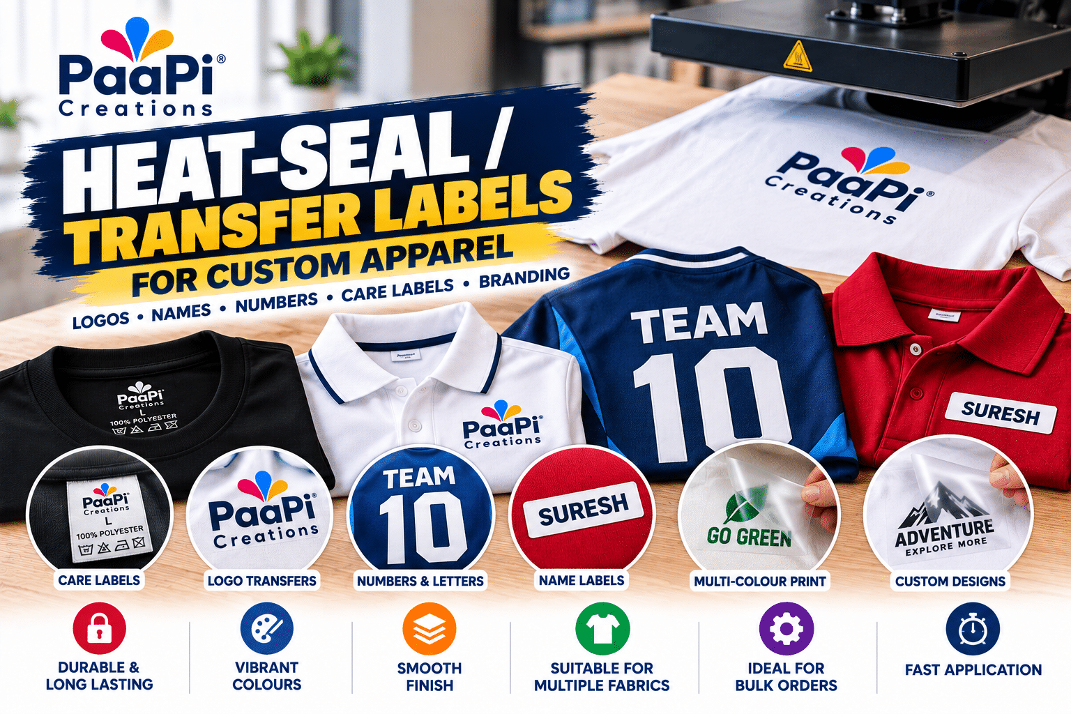 Heat-Seal Labels for Custom Apparel