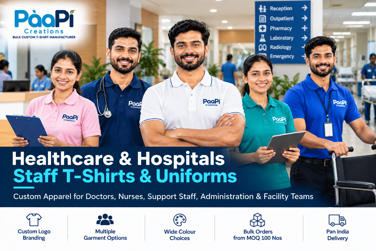 Hospital Staff T-Shirts for healthcare support and facility teams