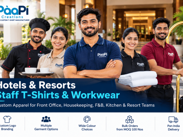 Hotel Staff T-Shirts for hotel and resort hospitality teams