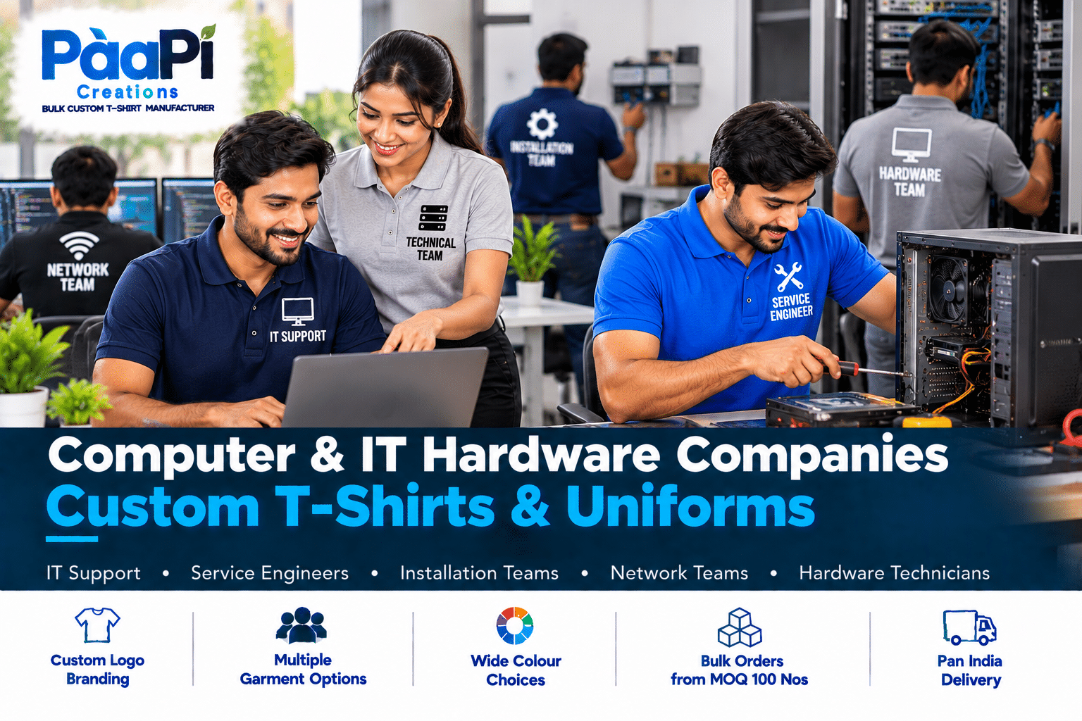 IT Hardware Staff T-Shirts for computer technicians and service engineers