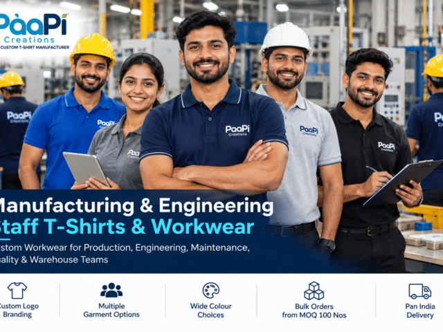 Manufacturing Staff T-Shirts for factory and engineering teams