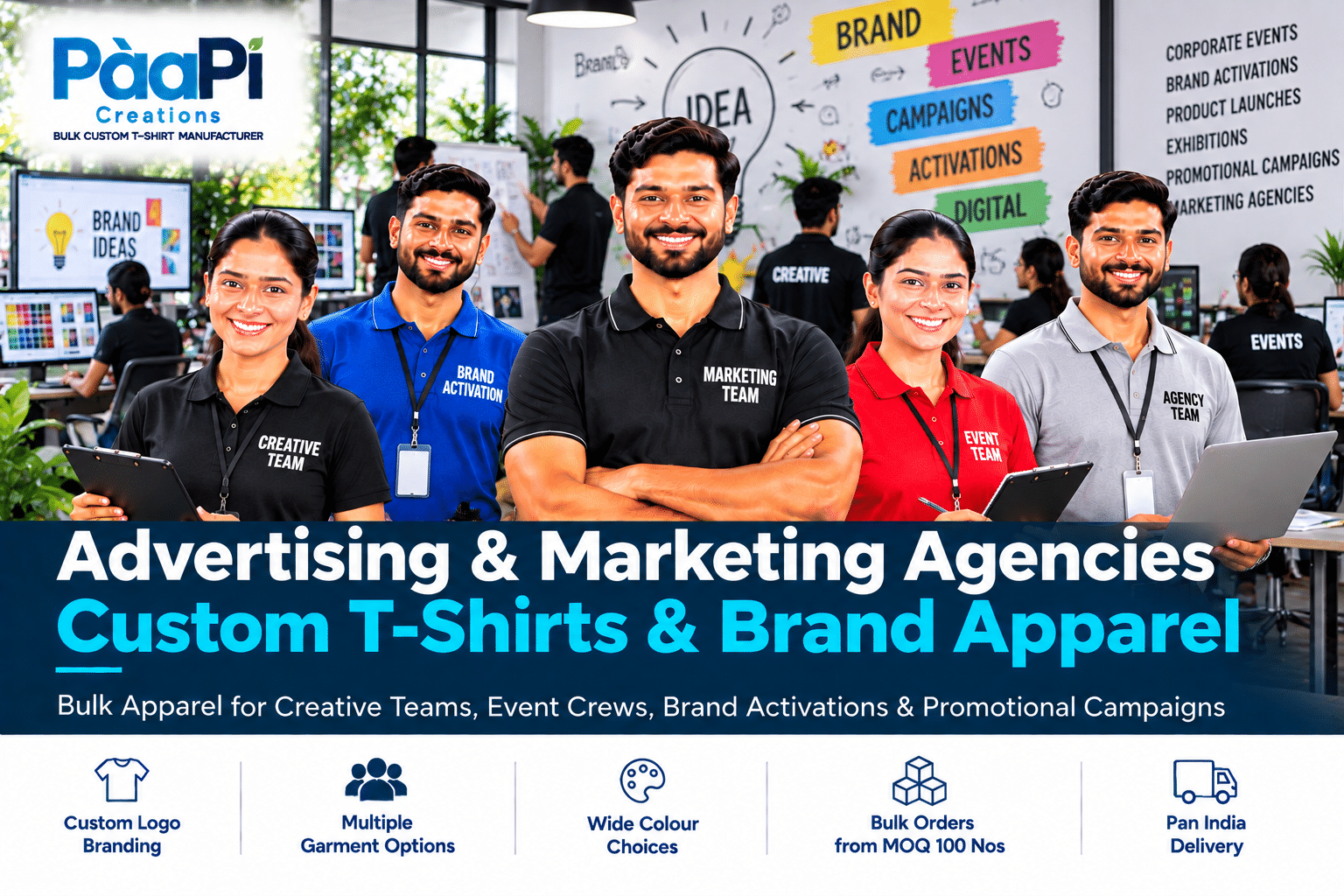 Marketing Agency T-Shirts for creative teams campaigns and brand activations