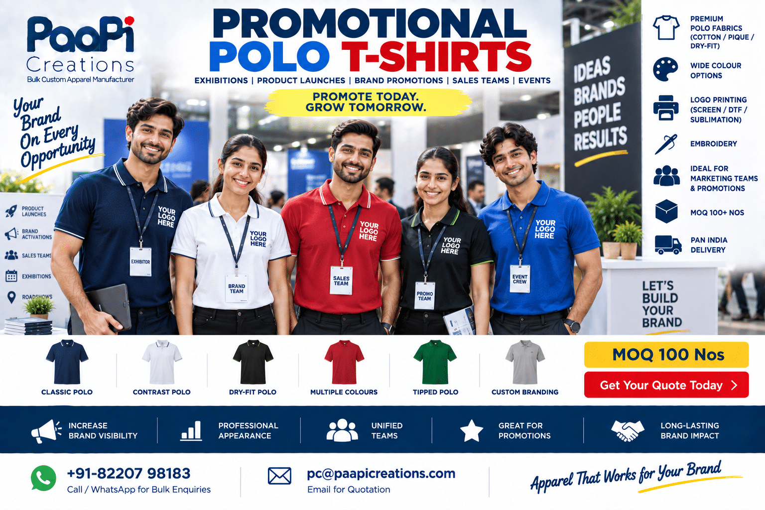 Promotional Polo T-Shirts for marketing teams and brand campaigns