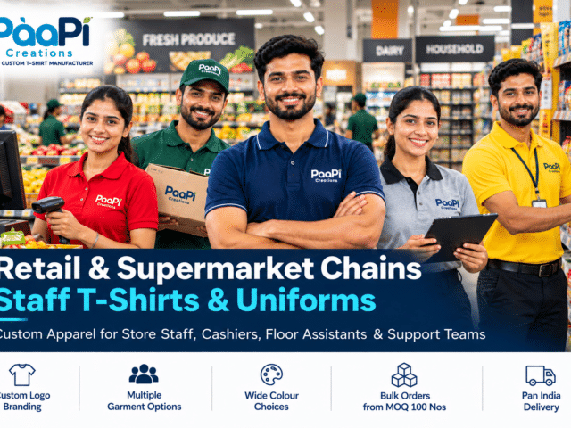 Retail Staff T-Shirts for supermarket sales and store teams