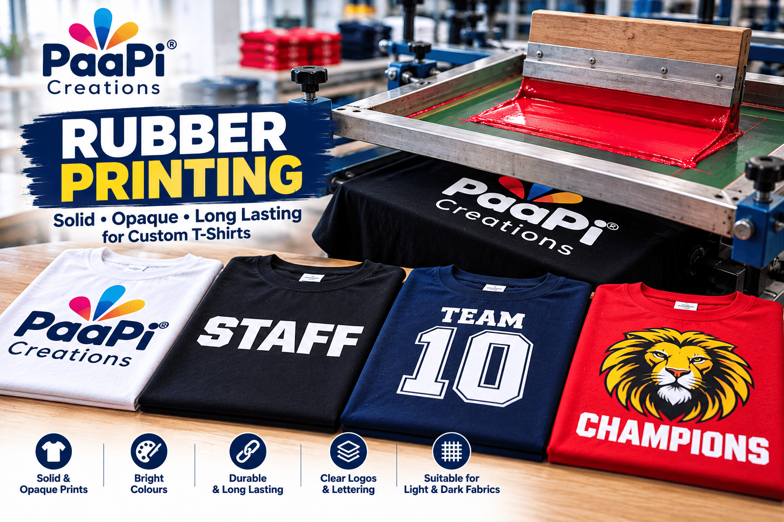 Rubber Printing for Custom T-Shirts