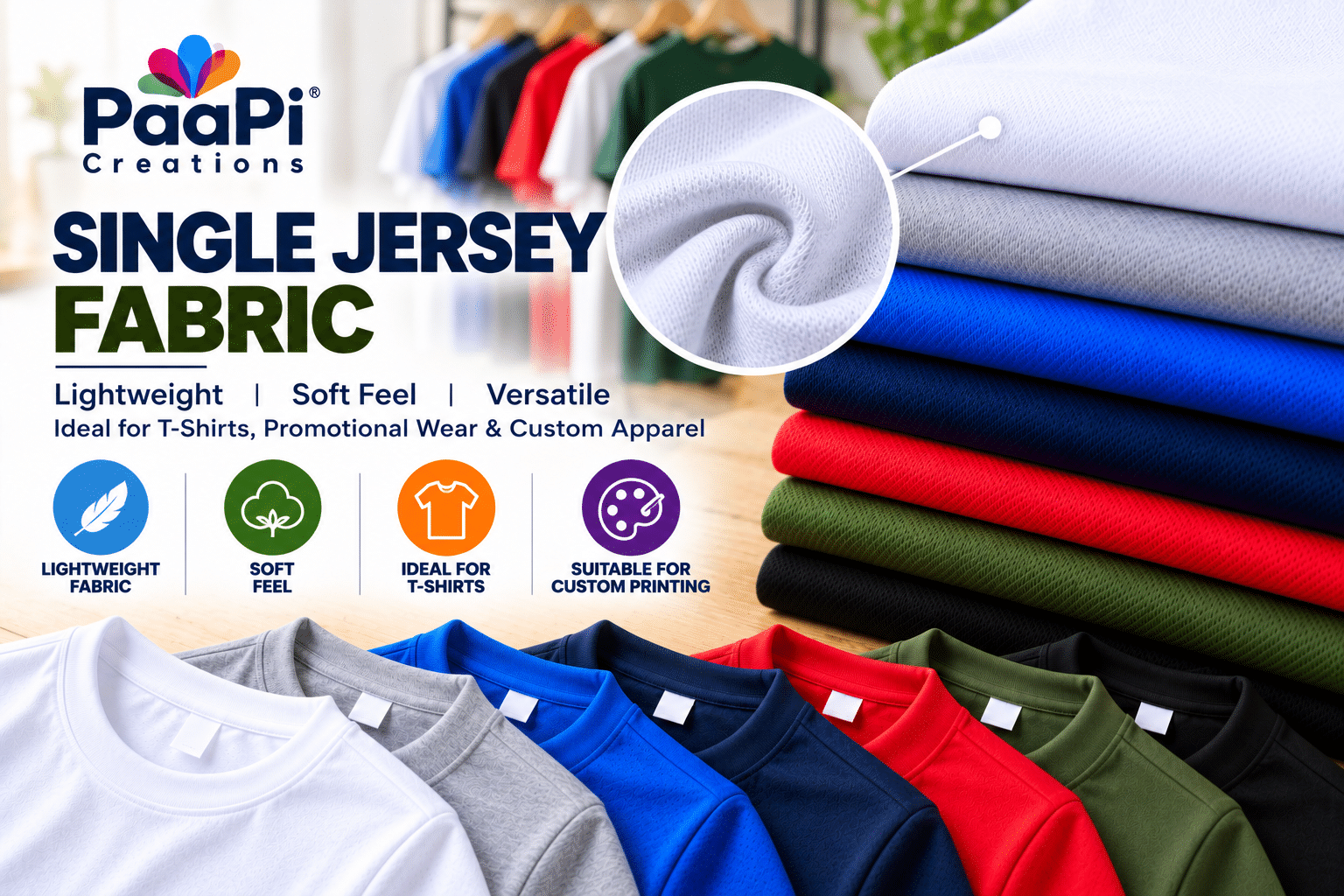 Single Jersey Fabric for Custom T-Shirts
