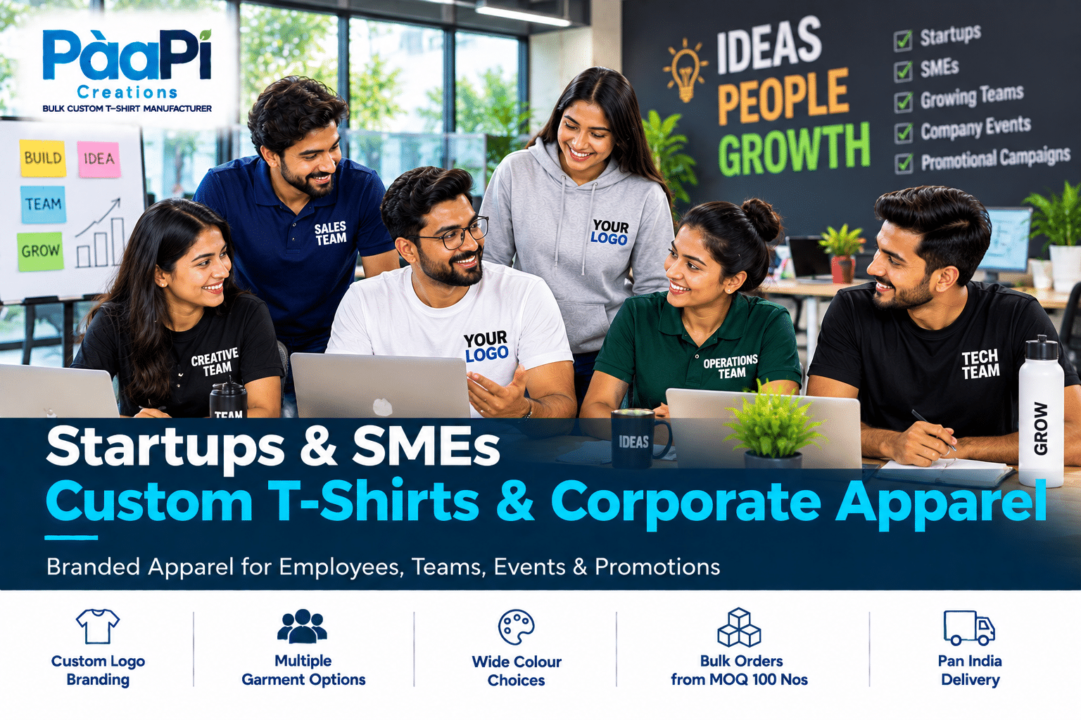 Startup Company T-Shirts for employees and growing SME teams