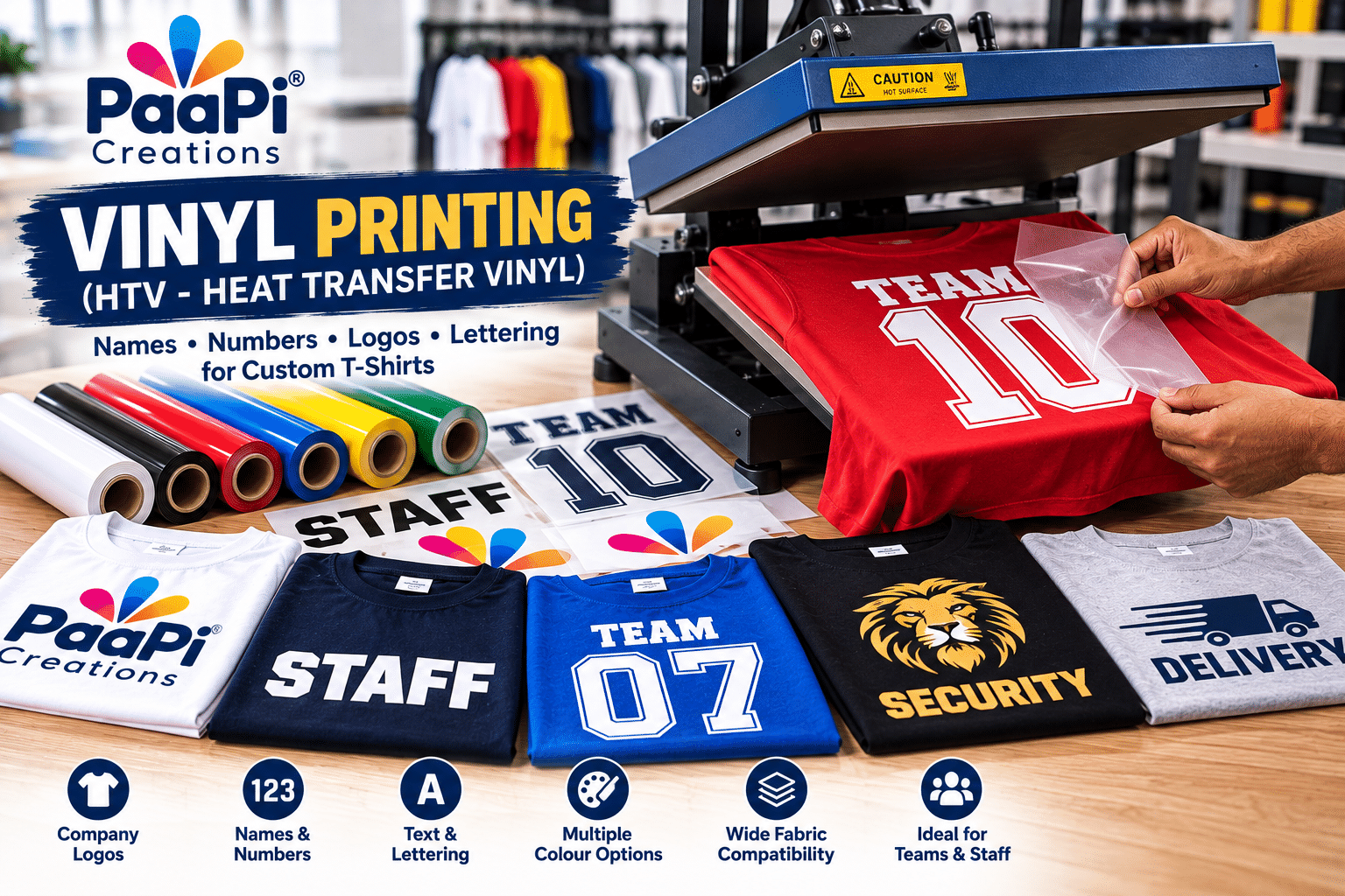 Vinyl Printing HTV for Custom T-Shirts