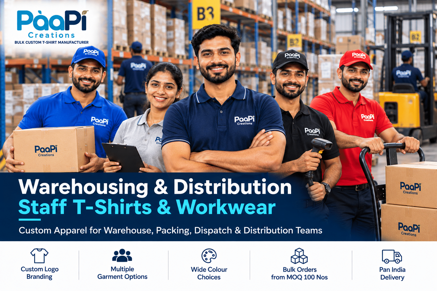 Warehouse Staff T-Shirts for packing dispatch and distribution teams