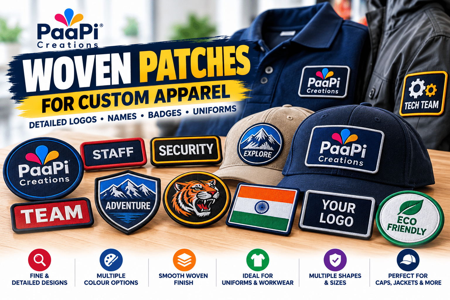 Woven Patches and Badges for Custom Apparel